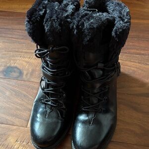 WOMEN'S 1907 MEGEVE BLACK RUBBER BOOTS